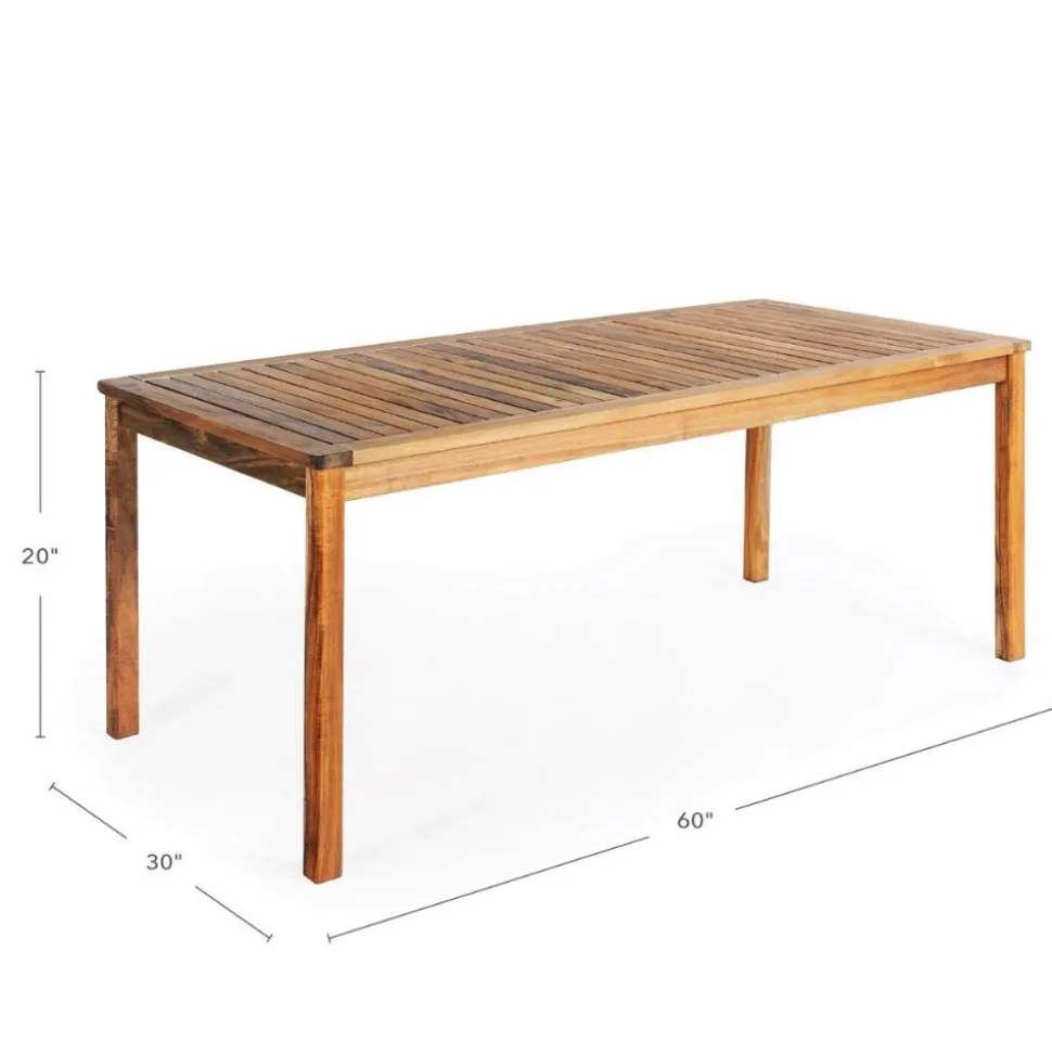 Acadia Outdoor Long Table 30" x 60" (Ready to Assemble)