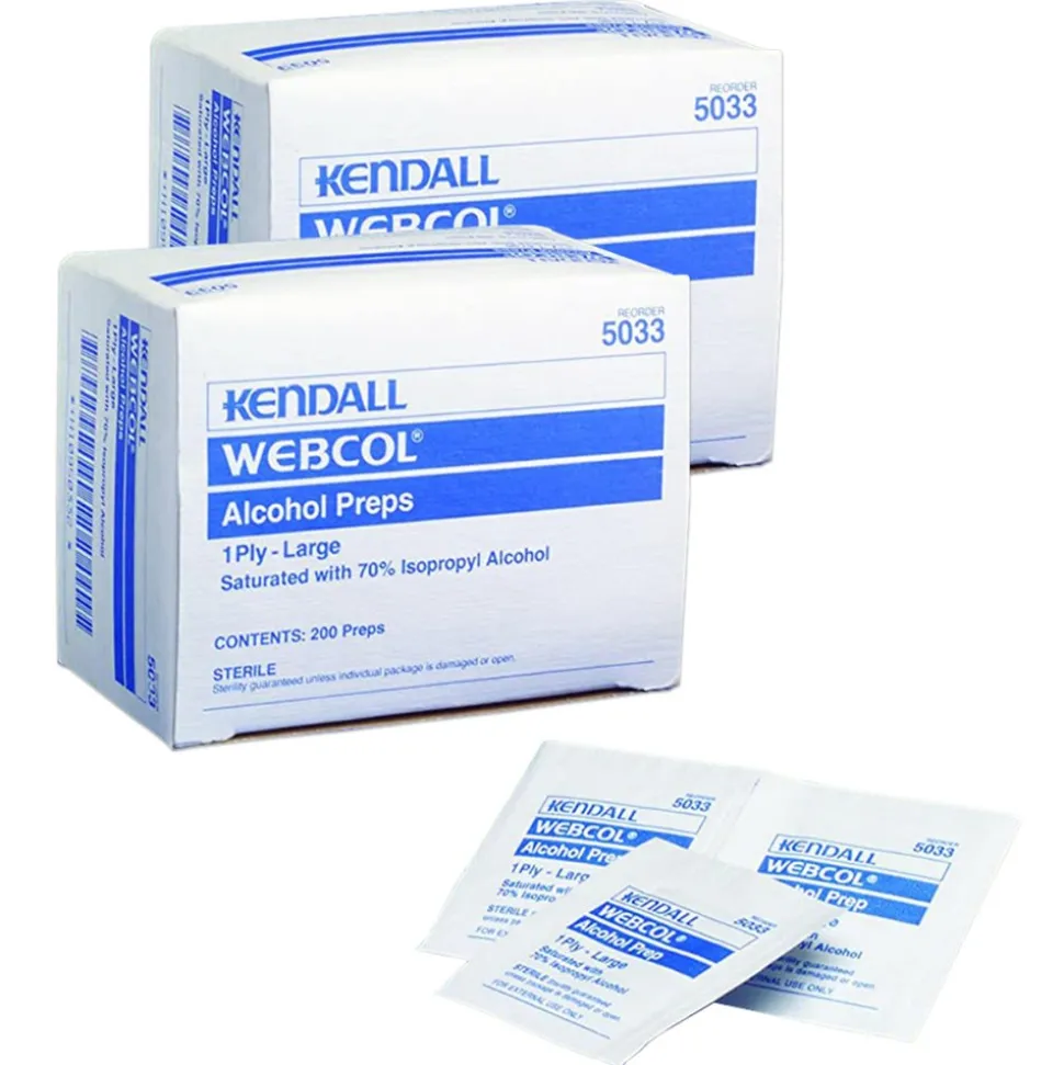 Alcohol Prep Wipes 1.75"L x 1.75"W