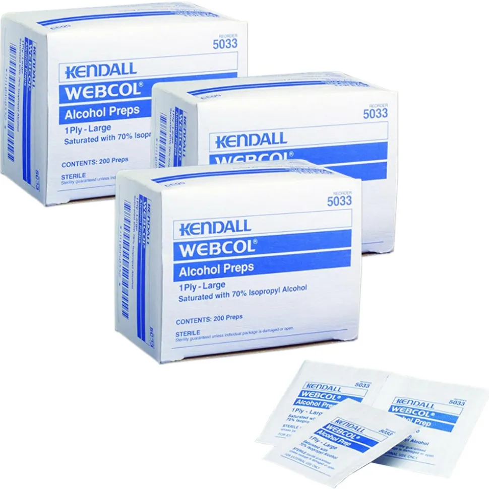 Alcohol Prep Wipes 1.75"L x 1.75"W