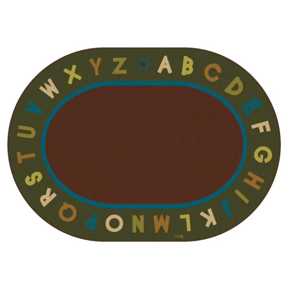 Alphabet Circletime Rug Nature Colors Oval