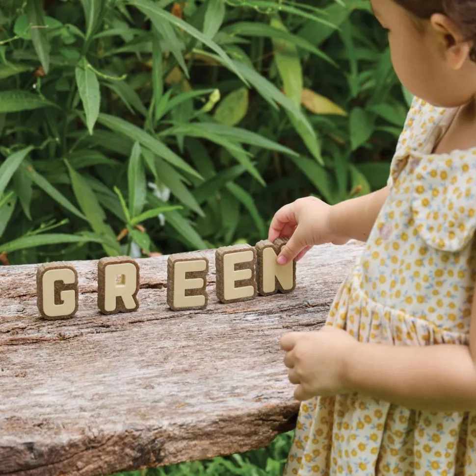 Bark Block Alphabet Letters 36 Pieces