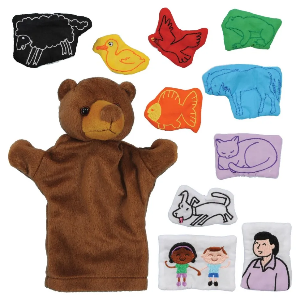 Bear Puppet and Story Props 12 Pieces