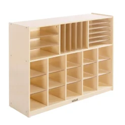 Carolina Birch Plywood Multi-Section Storage Unit with 15 Cubbies