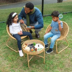 Children's Washable Wicker Chair Set of 2