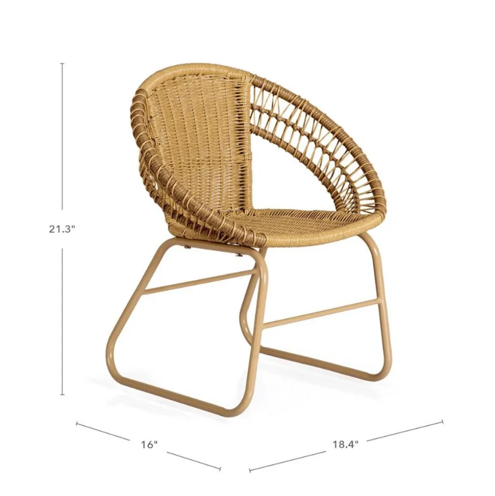 Children's Washable Wicker Chair Set of 2