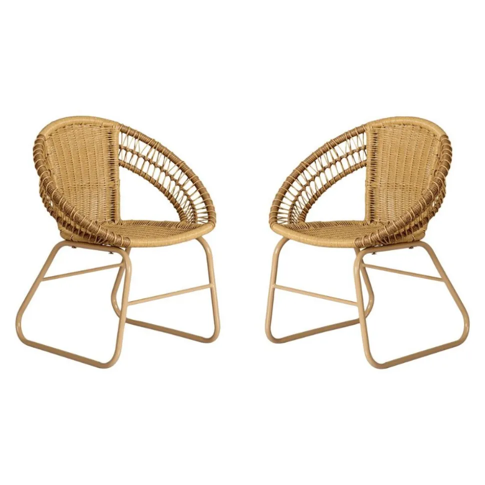 Children's Washable Wicker Chair Set of 2