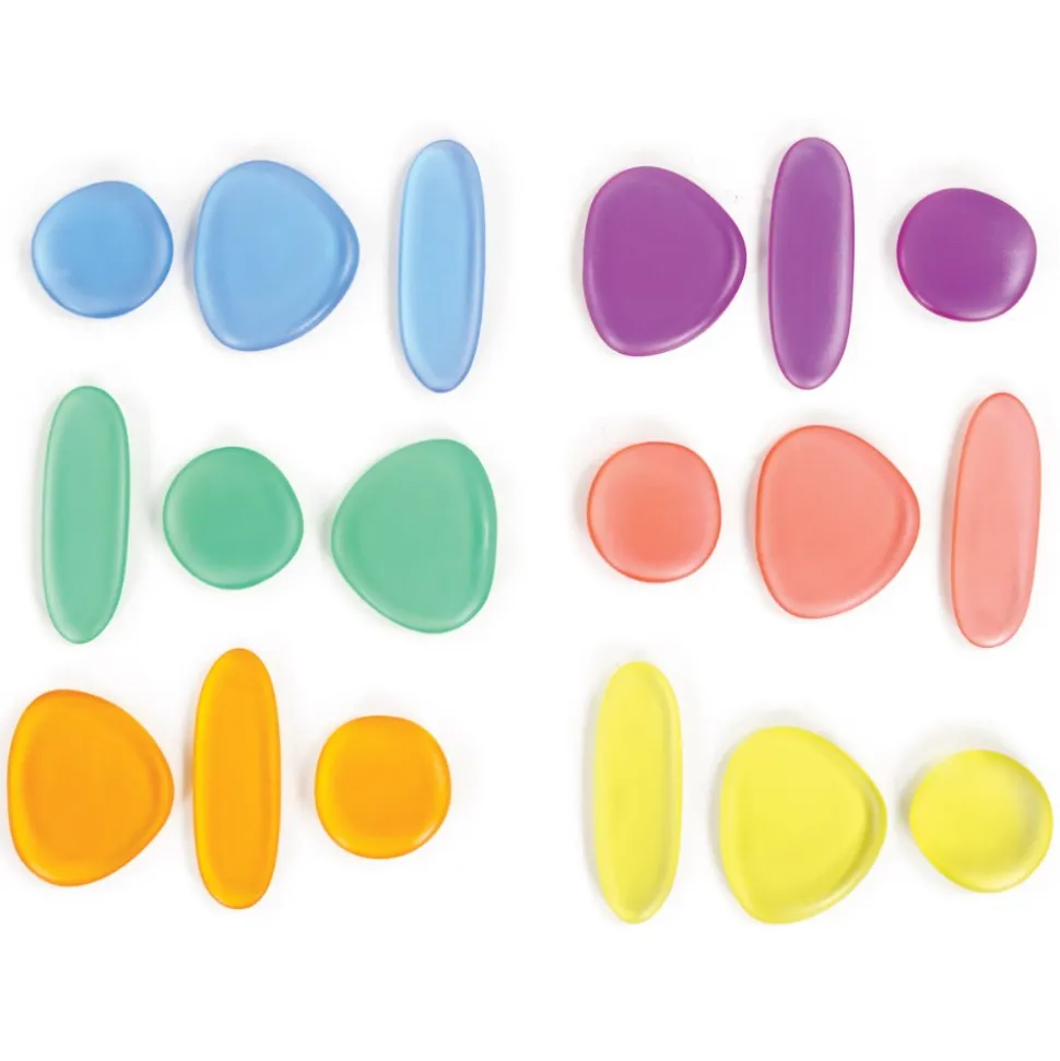 Clear Jr Rainbow Pebbles 36 Pieces
