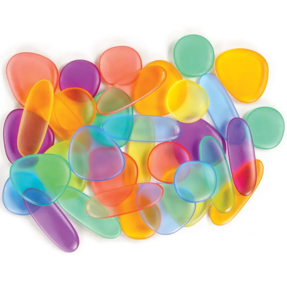 Clear Jr Rainbow Pebbles 36 Pieces