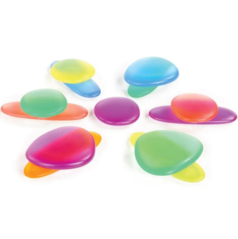 Clear Jr Rainbow Pebbles 36 Pieces