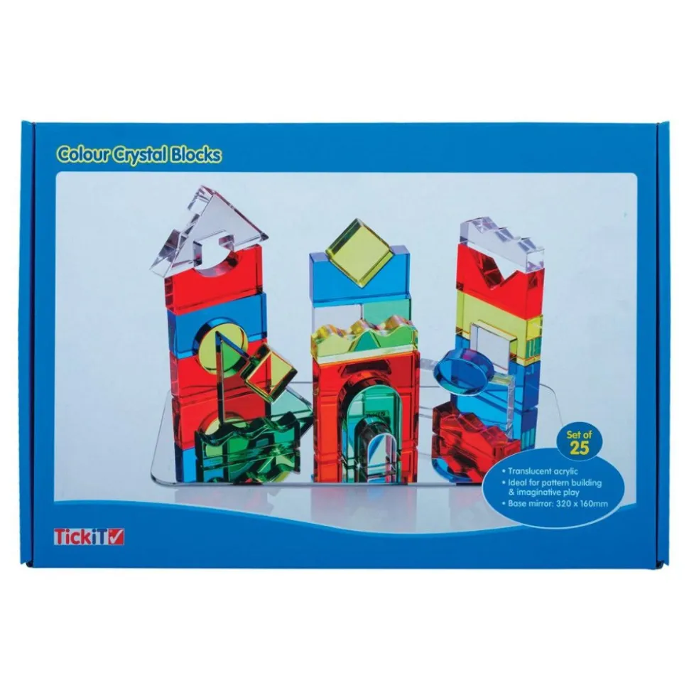 Color Crystal Blocks with Activity Cards Set of 25