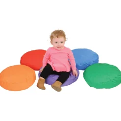 Colorful Round Soft Pillows Set of 5