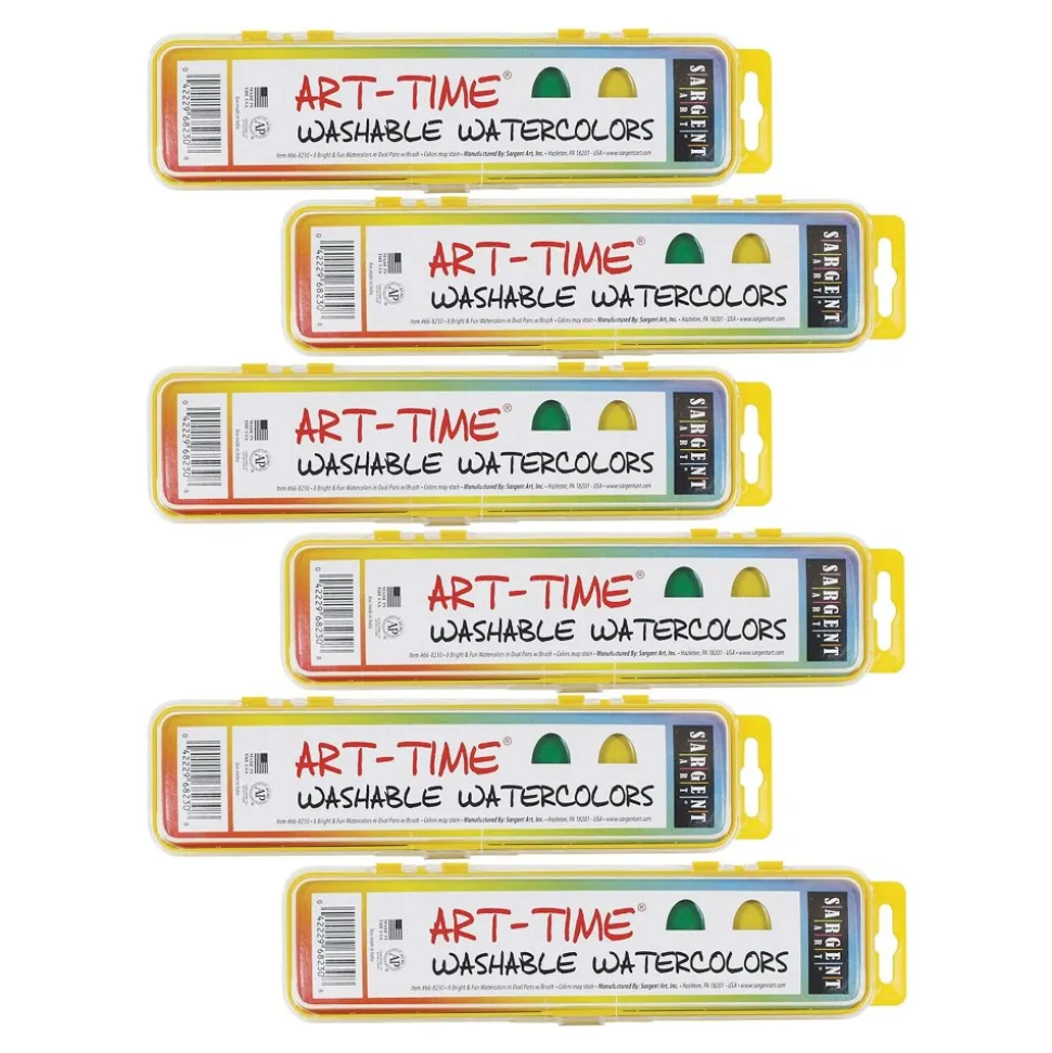 8-Color Washable Watercolors Set of 6