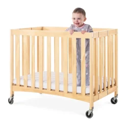 Compact Wood Folding Crib