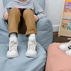 Cozy Chair & Ottoman Fog Blue