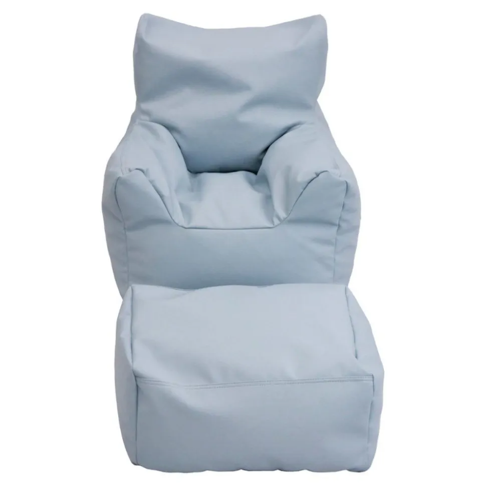 Cozy Chair & Ottoman Fog Blue