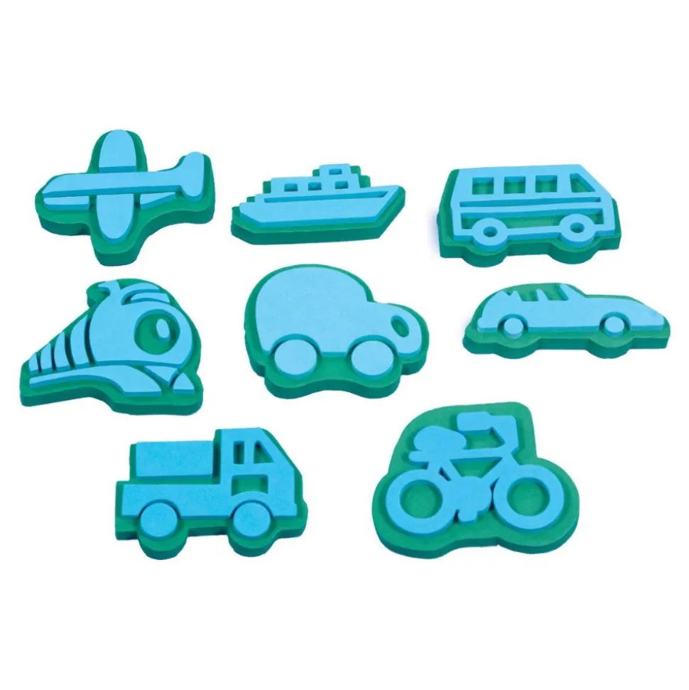 Foam Jumbo Stampers with Animals, Sealife, Insects, and Transportation 48 Pieces