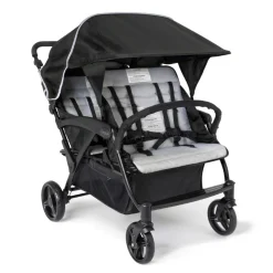 Gaggle® Odyssey 4-Seat Quad Stroller Black