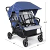 Gaggle® Odyssey 4-Seat Quad Stroller Blue/Gray