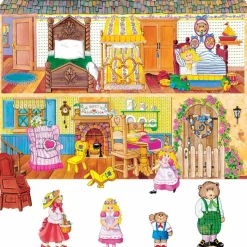 Goldilocks and the Three Bears and The Three Little Pigs Fairy Tales Felt Set