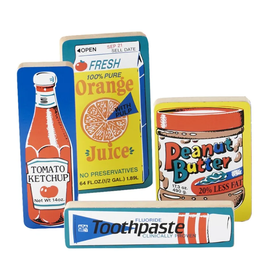 Grocery Store Wooden Play Products 12 Pieces