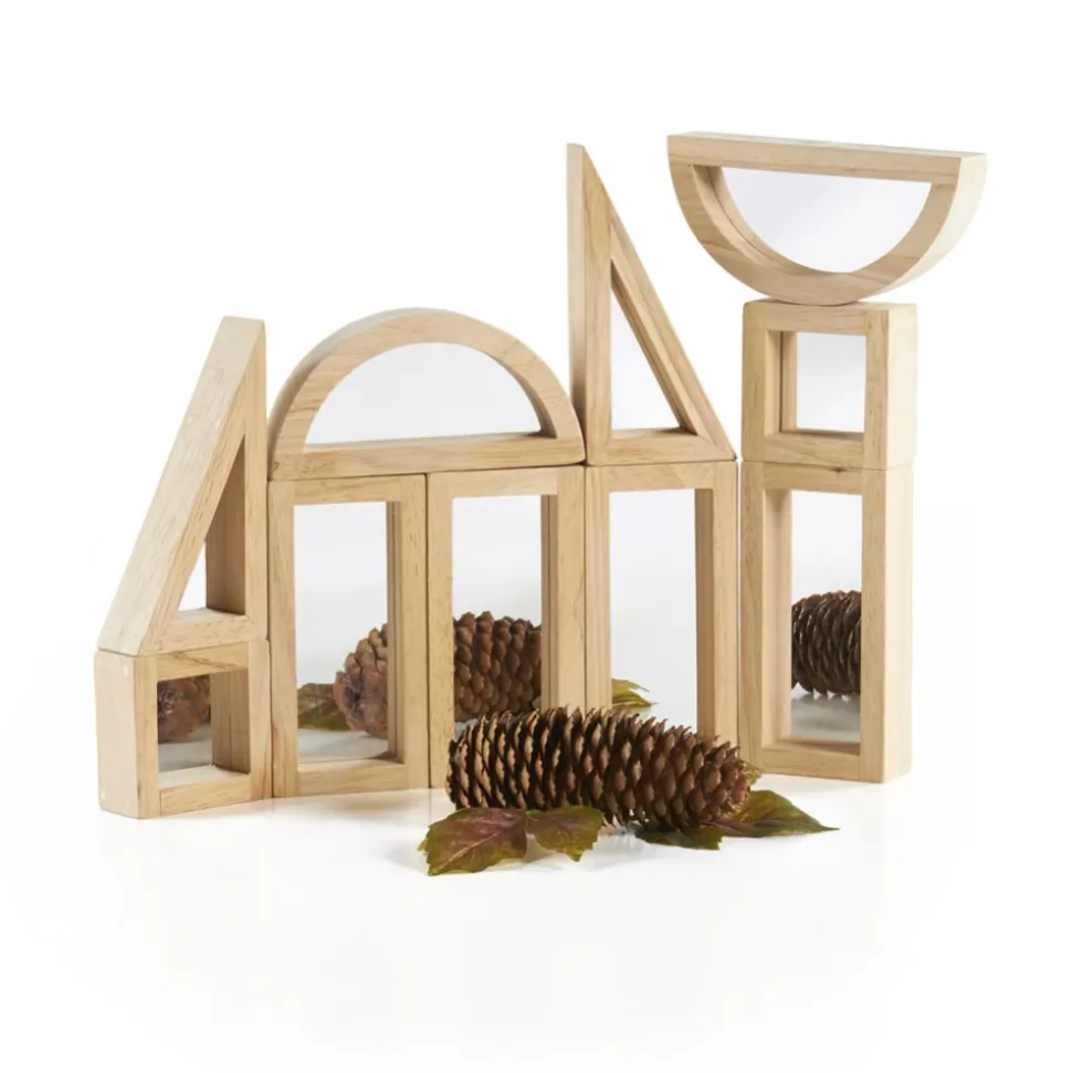Hardwood Mirror Block Set 10 Pieces