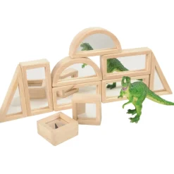 Hardwood Mirror Block Set 10 Pieces