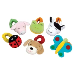 Infant Colorful Wrist Rattles Set of 6