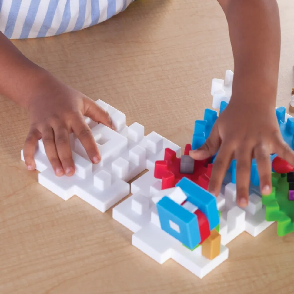 IO Blocks® Tabletop Interlocking Construction Play Set 118 Pieces