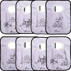 Jungle Pullover Bibs Set of 8