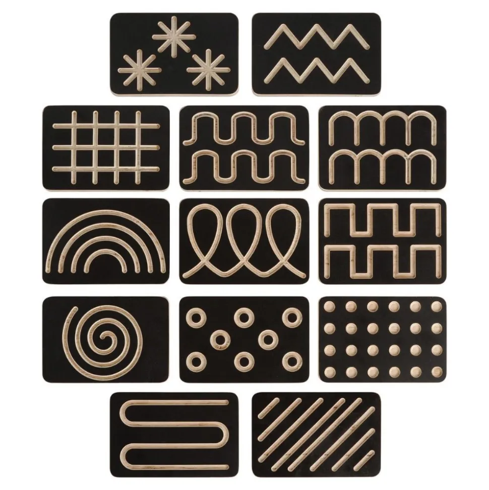 Mini Black Wooden Handwriting Boards Set of 13