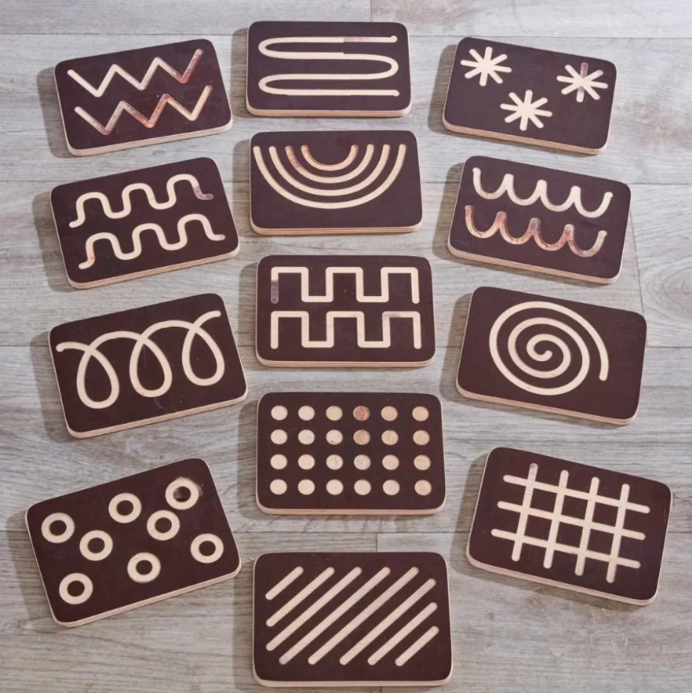 Mini Black Wooden Handwriting Boards Set of 13