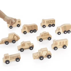 Mini Wooden Vehicles 10 Pieces