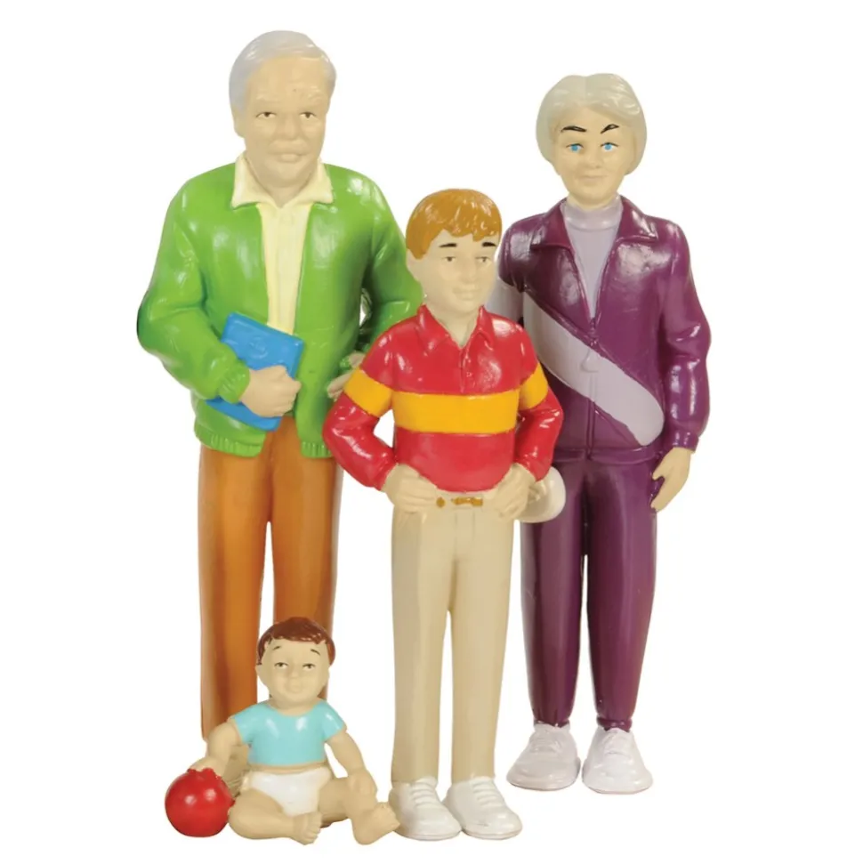 Multi-Generational Block Family Play Set Caucasian