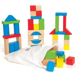 Natural & Color Maple Blocks 50 Pieces
