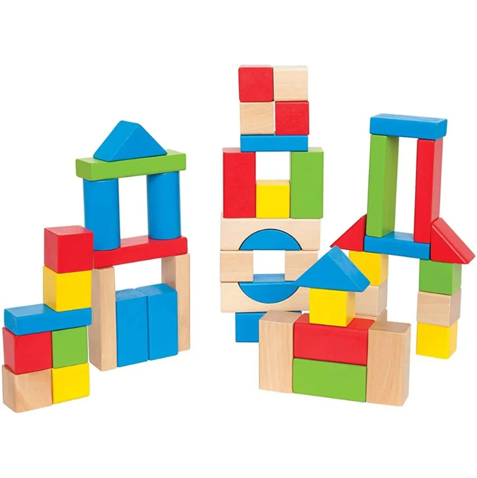 Natural & Color Maple Blocks 50 Pieces
