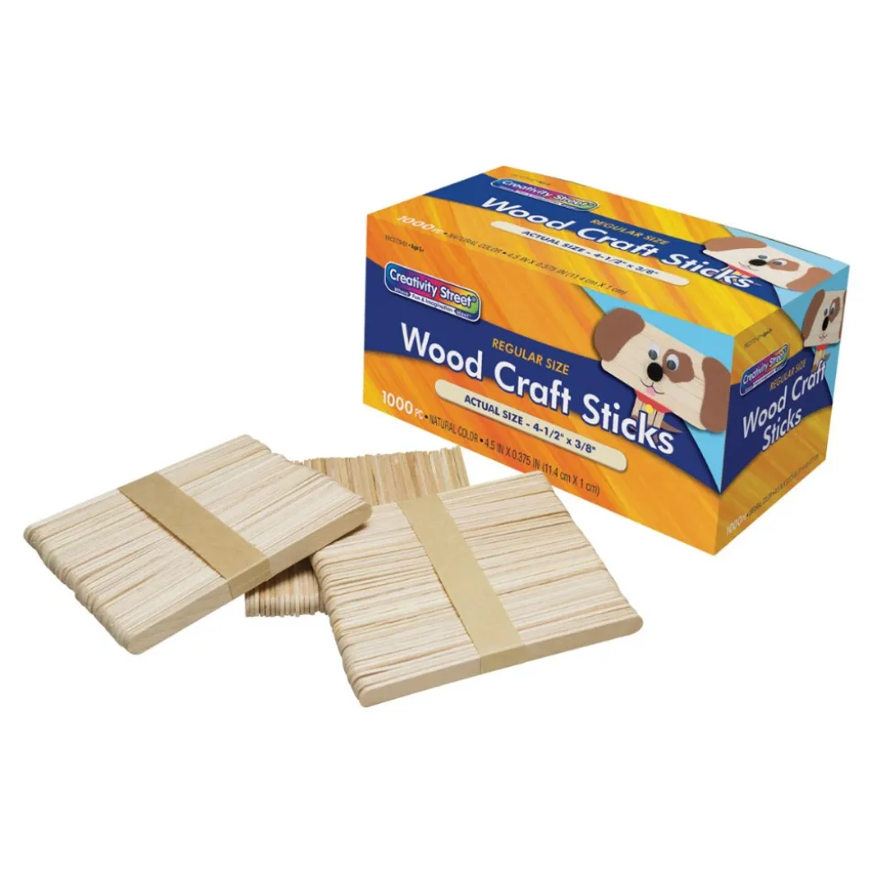 Natural Wood Craft Sticks 1000 Pieces