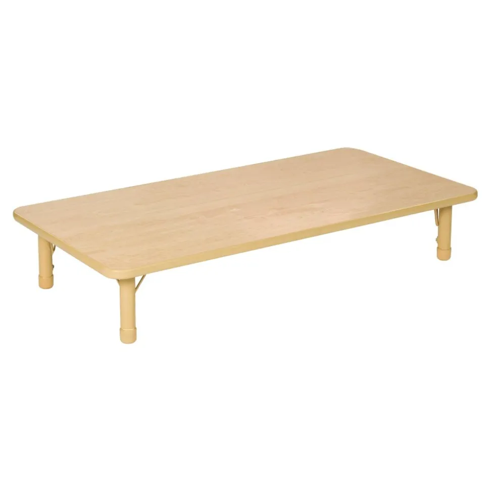 Nature Color Chunky 30" x 48" Table with Adjustable Legs