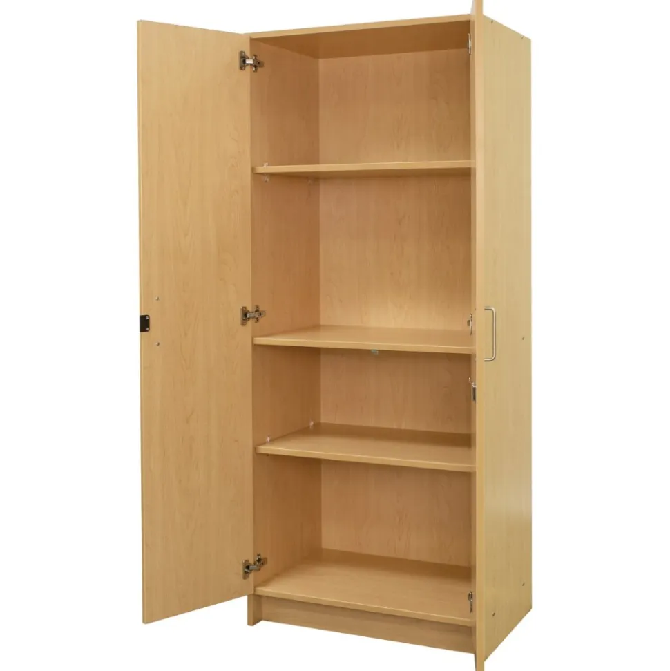 Nature Color 72" Teacher Storage Cabinet Natural