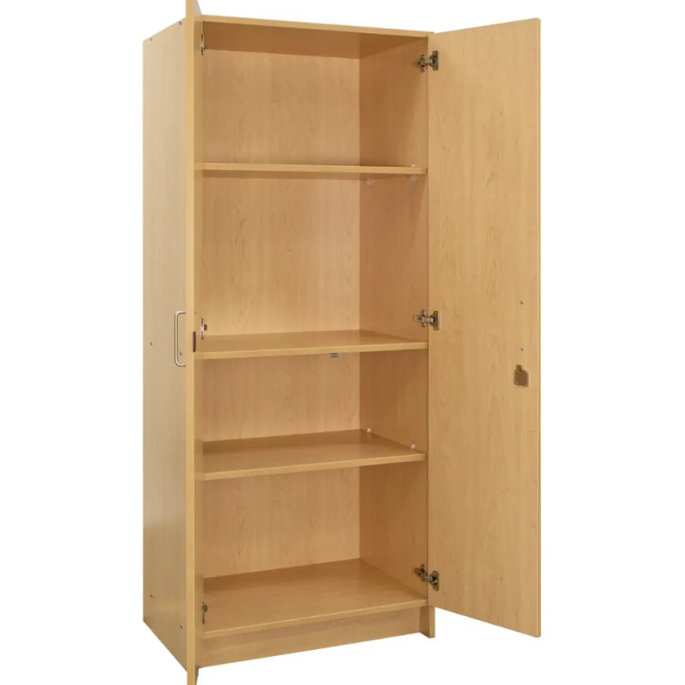 Nature Color 72" Teacher Storage Cabinet Natural