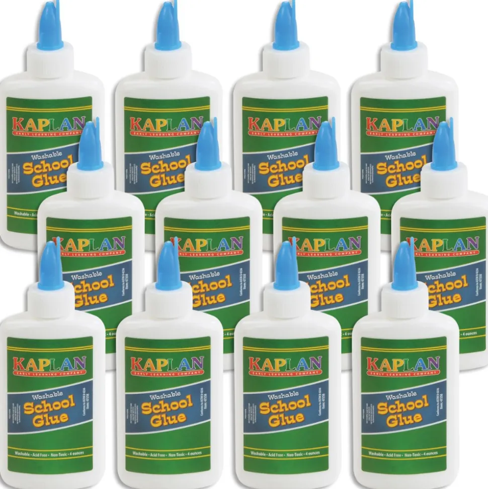 4-oz Kaplan Washable School Glue Set of 12
