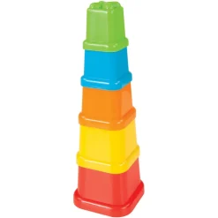5 Piece Colorful Toddler Stacking Tower