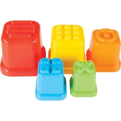 5 Piece Colorful Toddler Stacking Tower