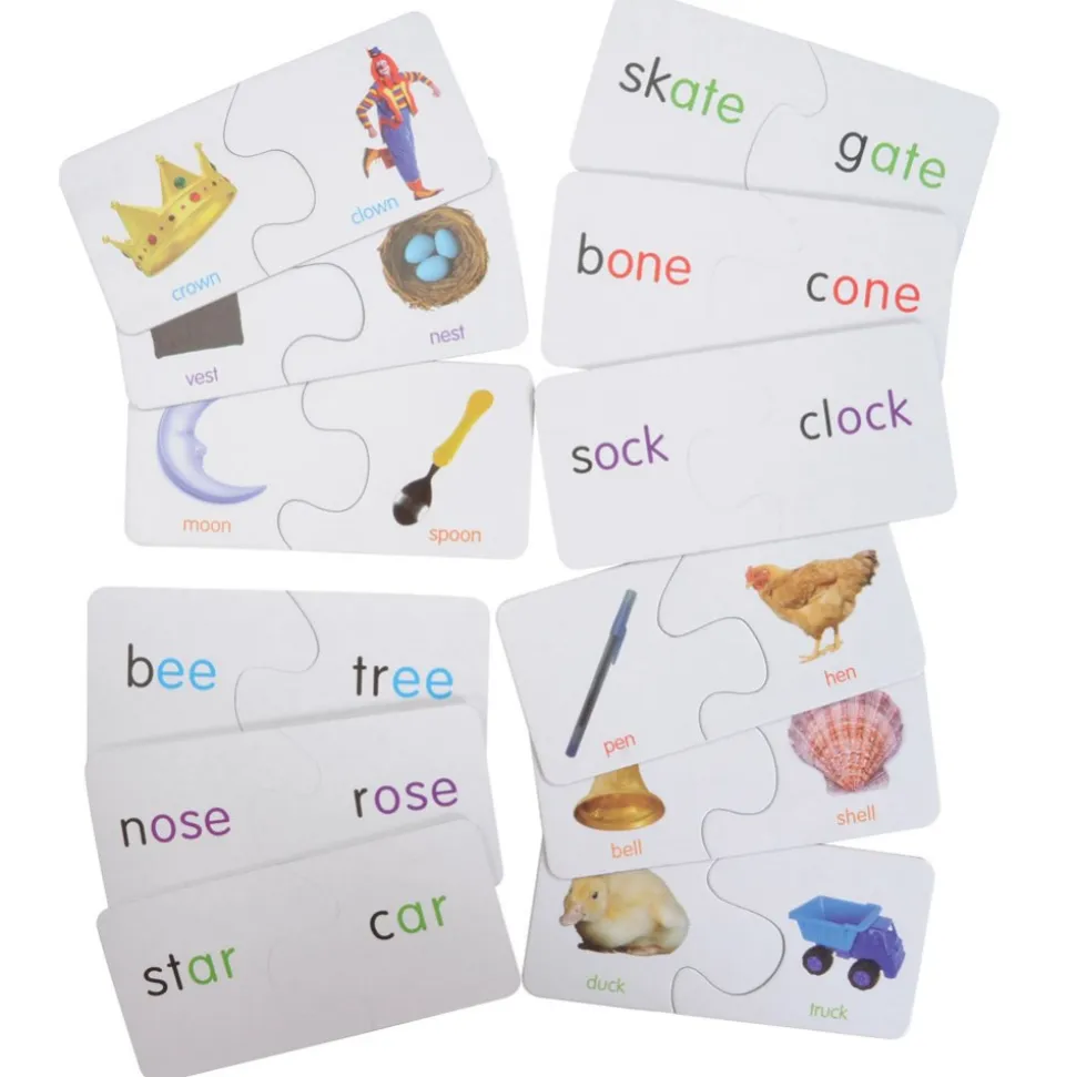 Rhyming and Learning First Words Match and Learn Puzzles