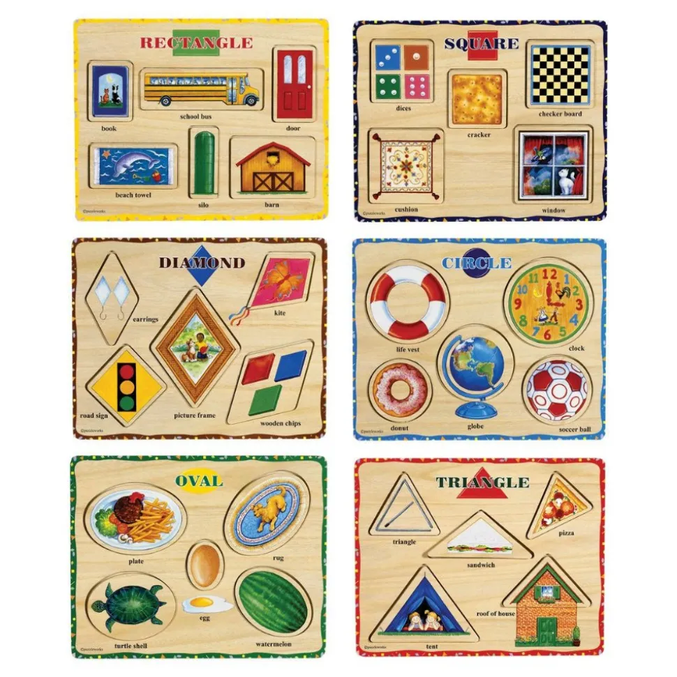 Self-Correcting Shapes Puzzles Set of 6
