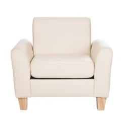 Sense of Place Tan Vinyl Couch and Chair