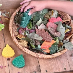 Sensory Play Stones: Leaves 12 Pieces
