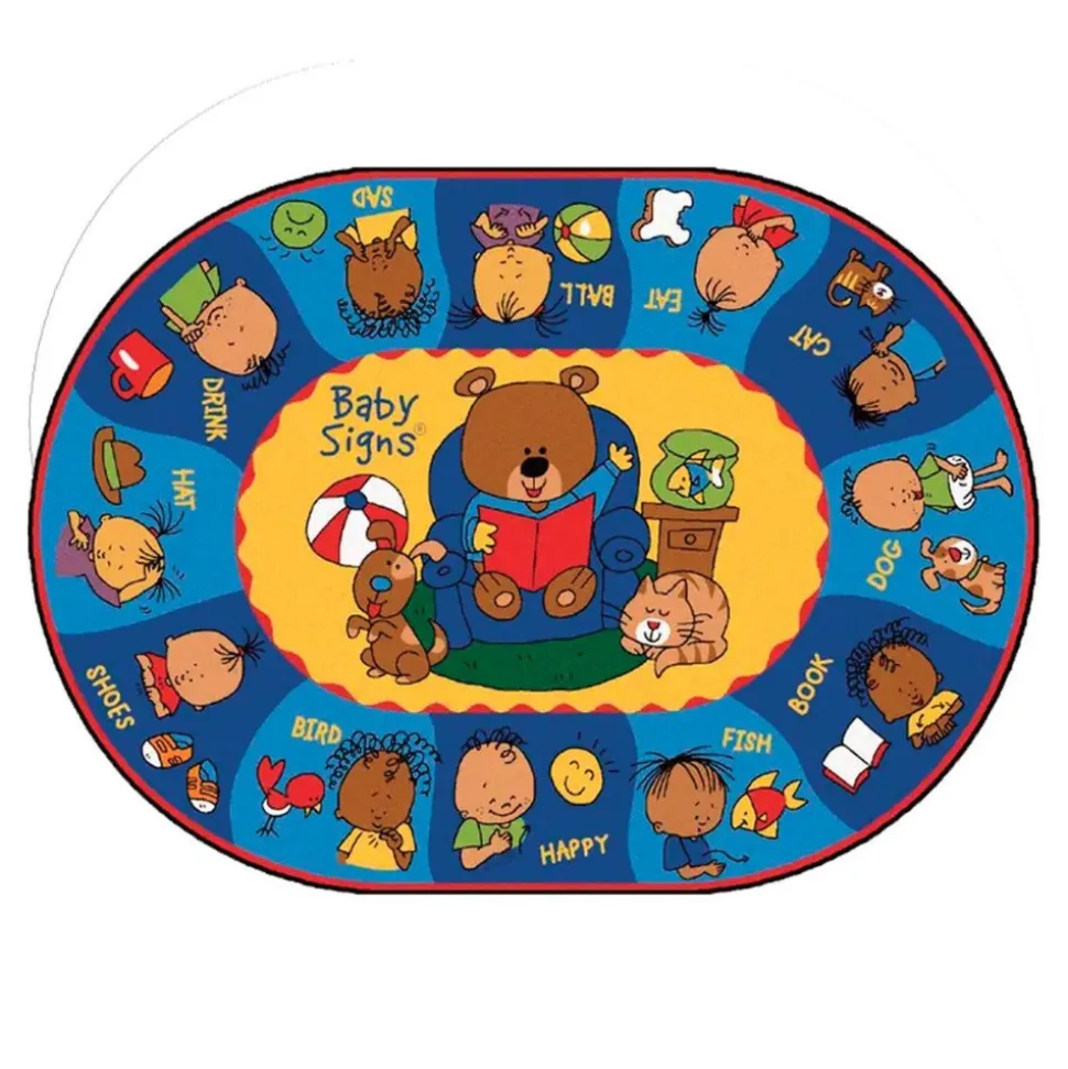 Sign Say & Play™ Rug 6'9" x 9'5" Oval