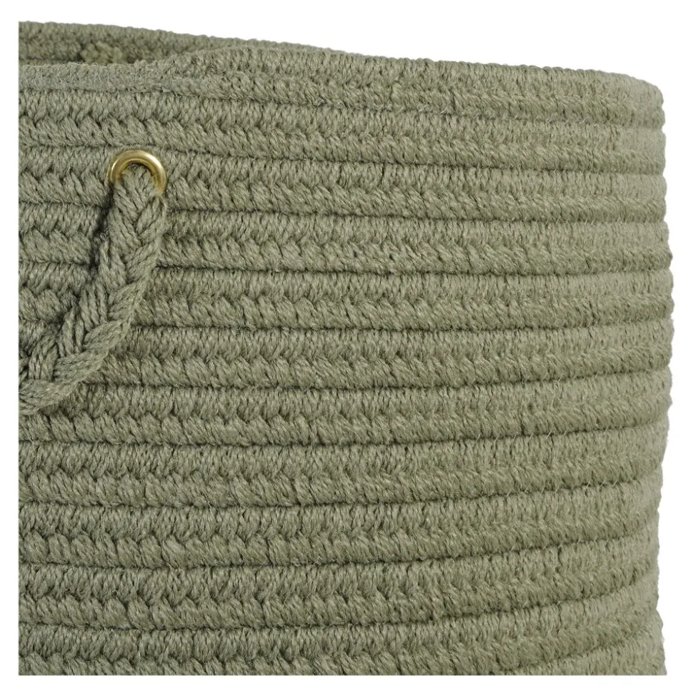 Soft Storage Baskets Set of 3, Moss Green 10" x 8"