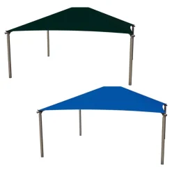 Square Hip 20' x 20' with 8' Entry 4-Post Shade