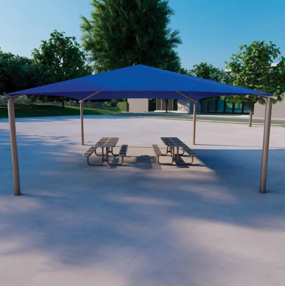 Square Hip 20' x 20' with 8' Entry 4-Post Shade